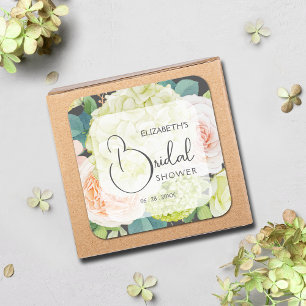 Romantische Tuin Bloemen Bruiloft Feest Vierkante Sticker