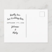 Romantische Tuin Bloemen Bruiloft Save the Date Aankondigingskaart (Achterkant)