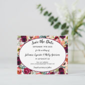 Romantische Tuin Bloemen Bruiloft Save the Date Aankondigingskaart (Staand voorkant)