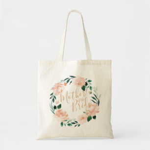 Romantische tuin bloemenkrans moeder van de bruid tote bag