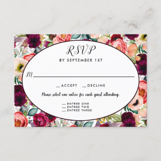 Romantische Tuin Bloemenreceptie 3 Entree RSVP Kaartje