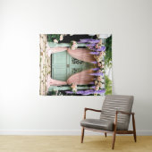 Romantische tuin bruiloft achtergrond wandkleed (In Situ (horizontaal))