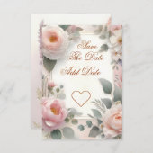 Romantische tuin Save the Date (Voorkant / Achterkant)