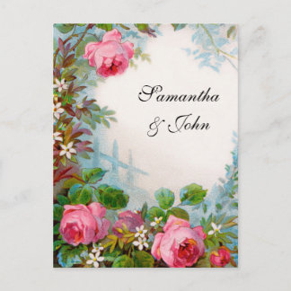 Romantische Tuin Trouwen Save the Date Aankondigingskaart
