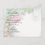 Romantische Tuin Trouwen Save the Date Aankondigingskaart (Achterkant)