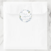 Romantische tuinbaardblauw ronde sticker (Tas)