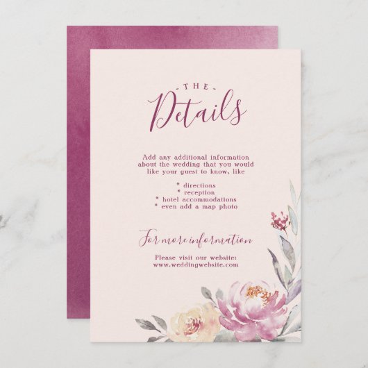 Romantische tuinbouwkaart kaart (Voorkant / Achterkant)