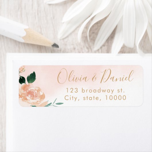 Romantische tuinperziken — Plateau-de-vie Etiket (Insitu)