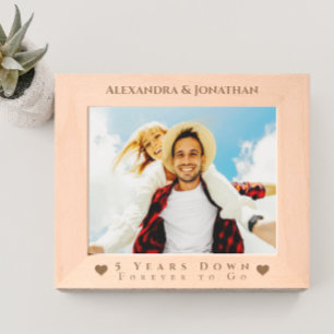 Romantische twee harten Pas getrouwd bruiloft foto Gegraveerde Lijstjes