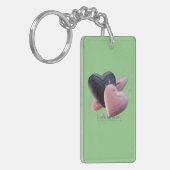 Romantische twee harten Sleutelhanger (Voorkant Links)