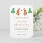 Romantische  uitnodiging tot het uitzenden van het (Staand voorkant)