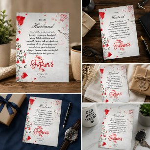 Romantische Vaderdag voor Echter van Vrouw Foto Feestdagenkaart