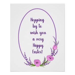 Romantische vakantieworsten Tulip bloemen Pasen Perfect Poster