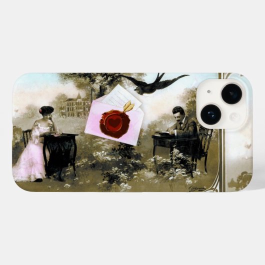 ROMANTISCHE VALENTIJN BRIEF, RODE WAX SEAL Case-Mate iPhone CASE (Achterkant (horizontaal))