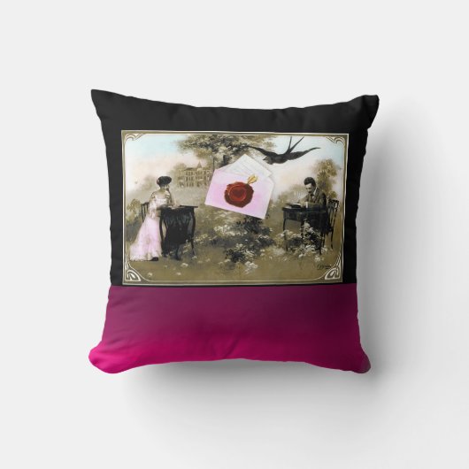 ROMANTISCHE VALENTIJN BRIEF, RODE WAX SEAL KUSSEN (Voorkant)