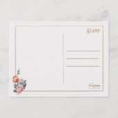 Romantische Valentijn Rozen en hart Feestdagenkaart (Achterkant)