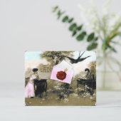 ROMANTISCHE VALENTIJNBRIEF, RODE WAX ZEGEL MONOGRA KAART (Staand voorkant)