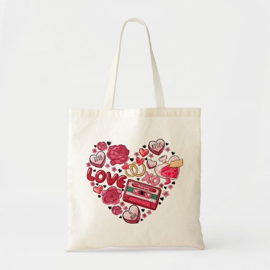 Romantische Valentijn's Day Canvas tas - Schattige (Voorkant)