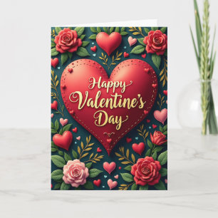 Romantische Valentijnsdag-liefdeskaart Kaart
