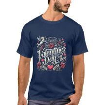 Romantische Valentijnsdag Logo Design voor T-shirt