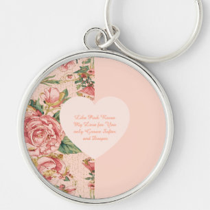 Romantische Valentijnsdag met Mooie Rozen Papier P Sleutelhanger