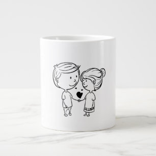 Romantische Valentijnsdag Paar Clipart Mok
