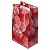 Romantische Valentijnsdag roze en rode rozen Klein Cadeauzakje (Achterkant Gekanteld)