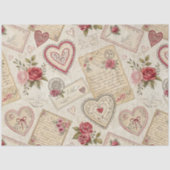 Romantische Valentijnse Decoupage Rozen Hearts Let Tissuepapier (Voorkant)