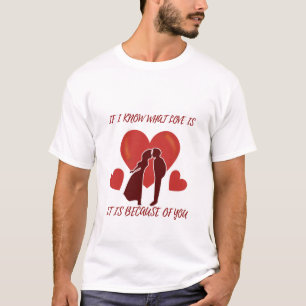 Romantische Valentijnse Mannen White Crew Neck T-s T-shirt