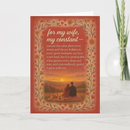 Romantische Valentijnskaarten voor mijn vrouw Kaart (Voorkant)