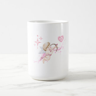 Romantische Valentijnskunst met roze hartgloed Koffiemok