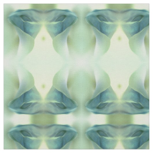 Romantische ventilator in Blue Tones Pattern Stof (Swatch)