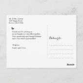 Romantische ventilatorgrens | Dank u wel Briefkaart (Achterkant)