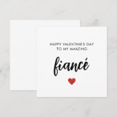 Romantische verloofde Valentijnsdag Kaart (Voorkant / Achterkant)