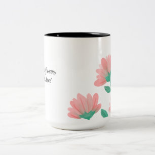Romantische Vintage Bloemen Mok