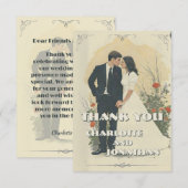 Romantische vintage bruiloft paar kunst (Voorkant / Achterkant)