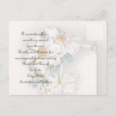 Romantische Vintage sparen de Datum Aankondigingskaart (Achterkant)