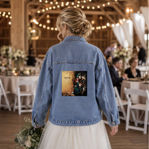 Romantische vintage steampunk Victoriaanse bruilof Denim Jacket