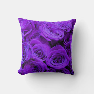 romantische violette paarse rozen , rozenroos bou kussen