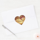 romantische vlinder herfst bruiloft dank u hart sticker (Envelop)