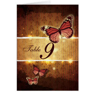Romantische vlinder vallen trouwtafel nummer