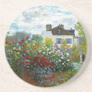 Romantische voorjaarshuwelijk vintage Monet tuin Zandsteen Onderzetter