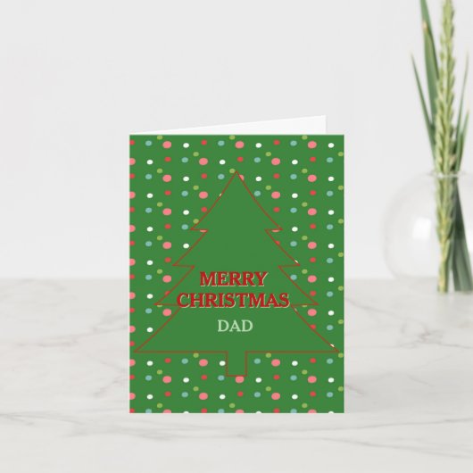 Romantische vrolijke kerst Kaart voor vader (Voorkant)