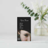ROMANTISCHE VROUW, ANTIEK JEWELS EN PEARLS MONOGRA VISITEKAARTJE (Staand voorkant)