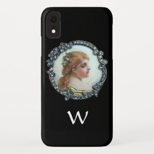 ROMANTISCHE VROUW MET DIAMONDSTROMEN ENAMEL iPhone XR HOESJE