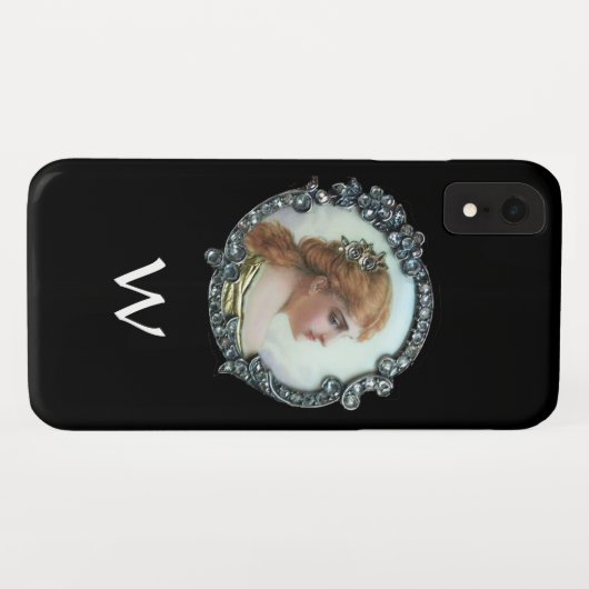 ROMANTISCHE VROUW MET DIAMONDSTROMEN  ENAMEL Case-Mate iPhone CASE (Achterkant (horizontaal))