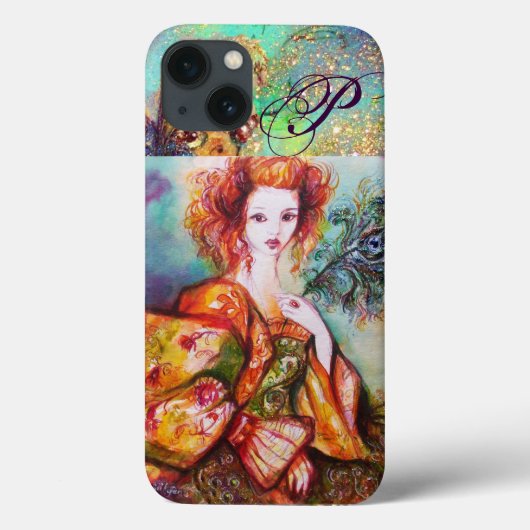 ROMANTISCHE VROUW MET EEN SPARKERPIEGEL VERDER Case-Mate iPhone CASE (Achterkant)