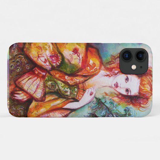 ROMANTISCHE VROUW MET EEN SPARKERPIEGEL VERDER Case-Mate iPhone CASE (Achterkant (horizontaal))