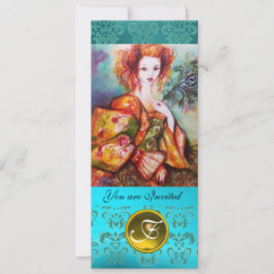 ROMANTISCHE VROUW MET EEN SPARKERPIEGEL VERDER KAART