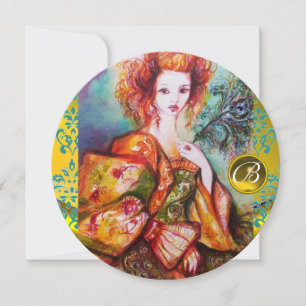 ROMANTISCHE VROUW MET EEN SPARKERPIEGEL VERDER KAART